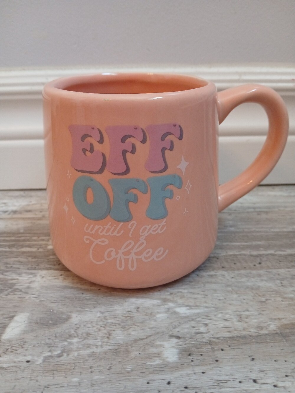 Funky Pink Retro Font Coffee Mug - Funny Sarcastic Quote